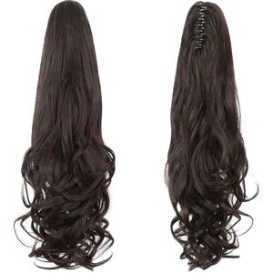 Clip Ponytail Dark Brown Hair Extension - 22 inches
